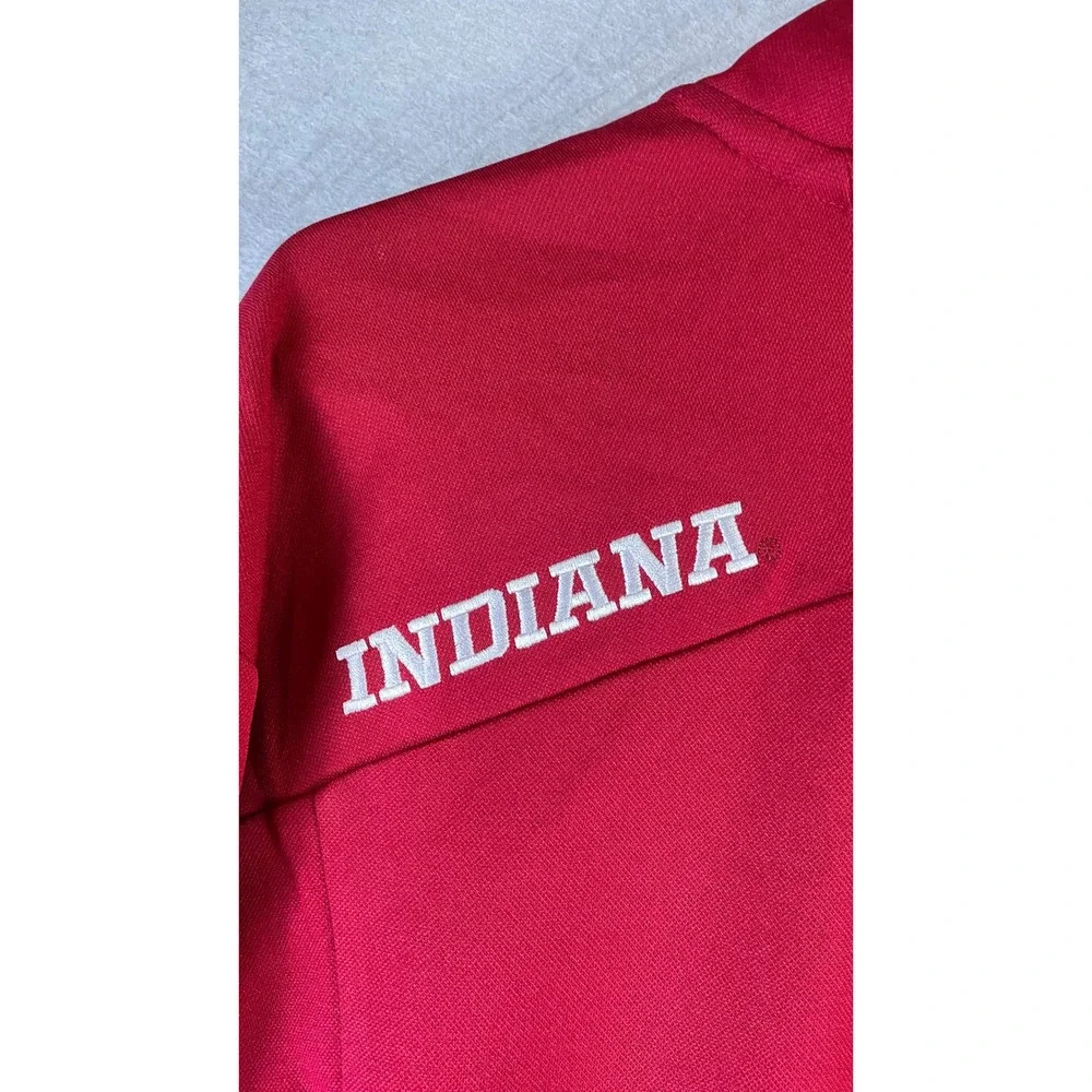 Adidas Track Jacket Mens Small Red Excellent Indiana Hoosiers Climawarm Zip